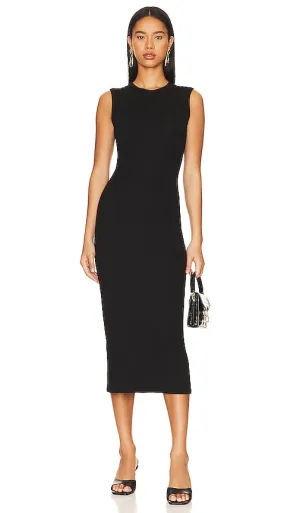 Enza Costa Sleeveless Midi in Black
