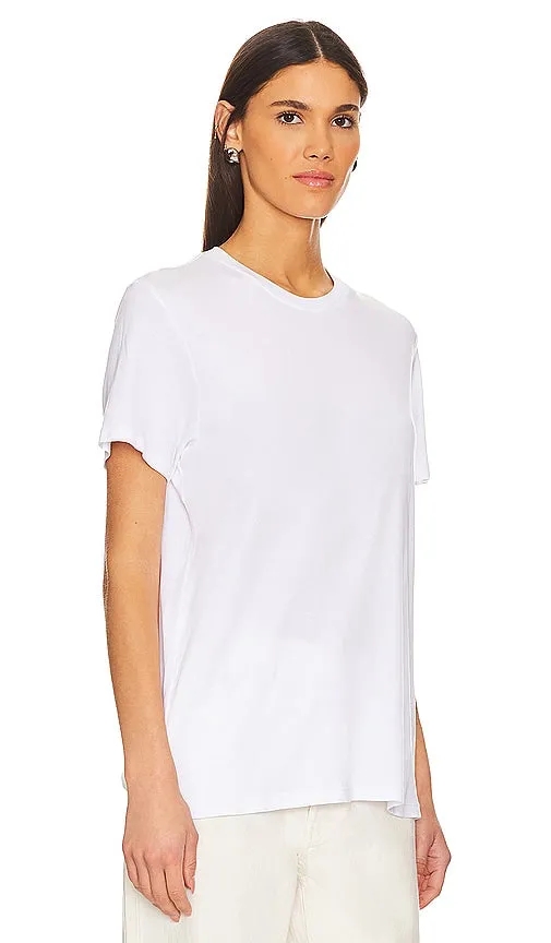 Enza Costa Supima Cotton Oversized Short Sleeve in White