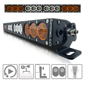 Extreme LED - 22" X6 Amber/White 120W Combo Beam LED Light Bar & Harness Kit