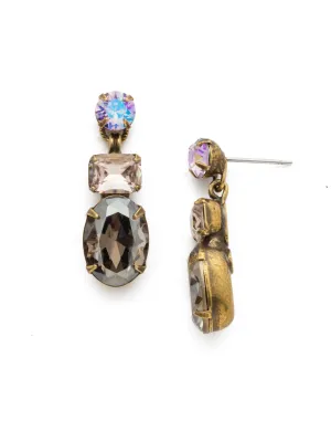 Forget-Me-Not Earring Antique Gold Washed Waterfront
