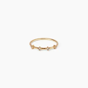 Four Stone Bamboo Ring