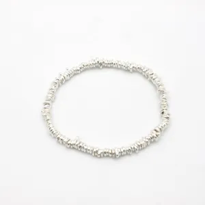 Freeform Fine Silver Nugget Bracelet NO charm
