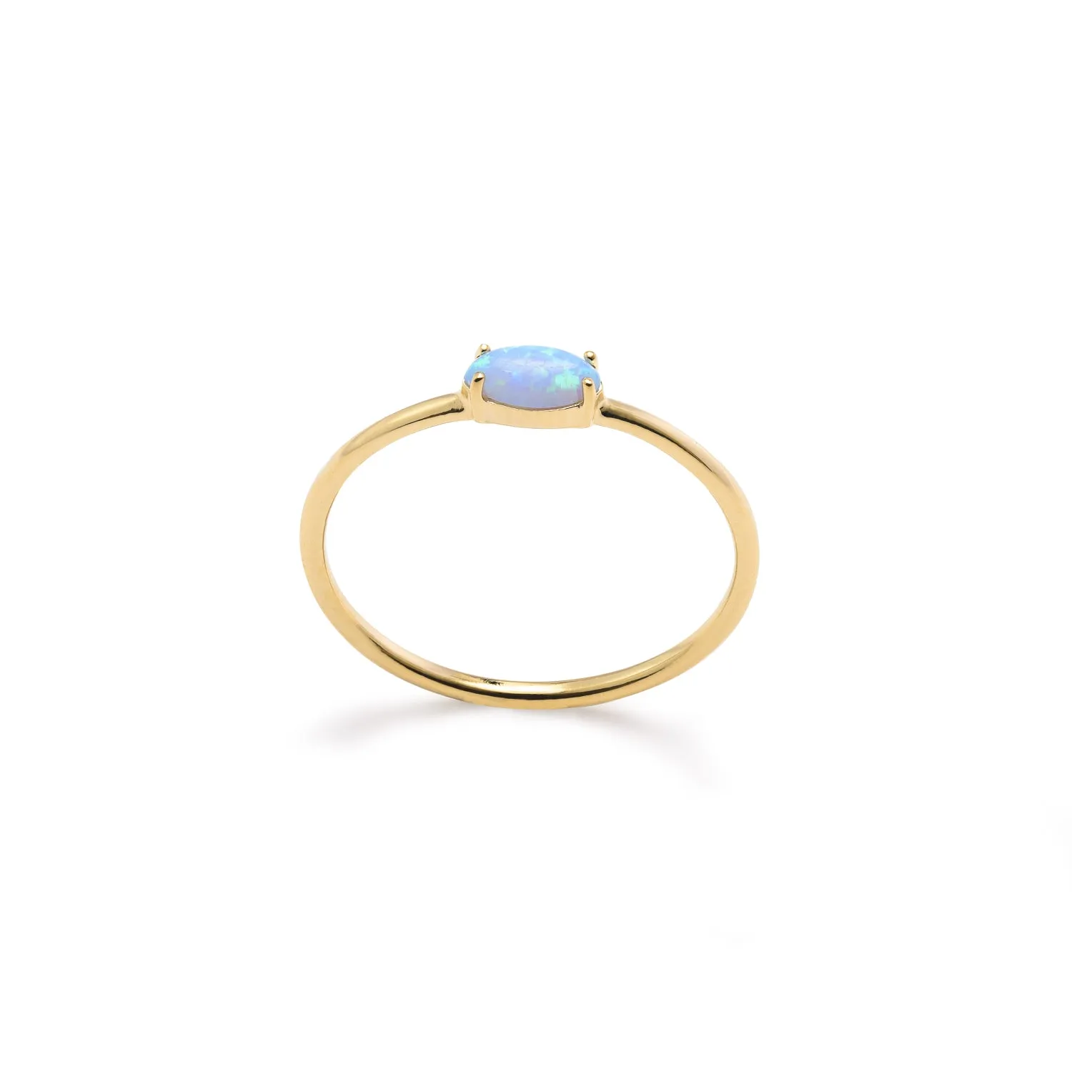 Gammie Gold Blue Opalite Stone Ring