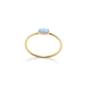 Gammie Gold Blue Opalite Stone Ring