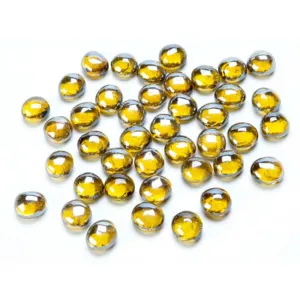 Glass Gems in Mesh Bag Amber Luster 12 oz