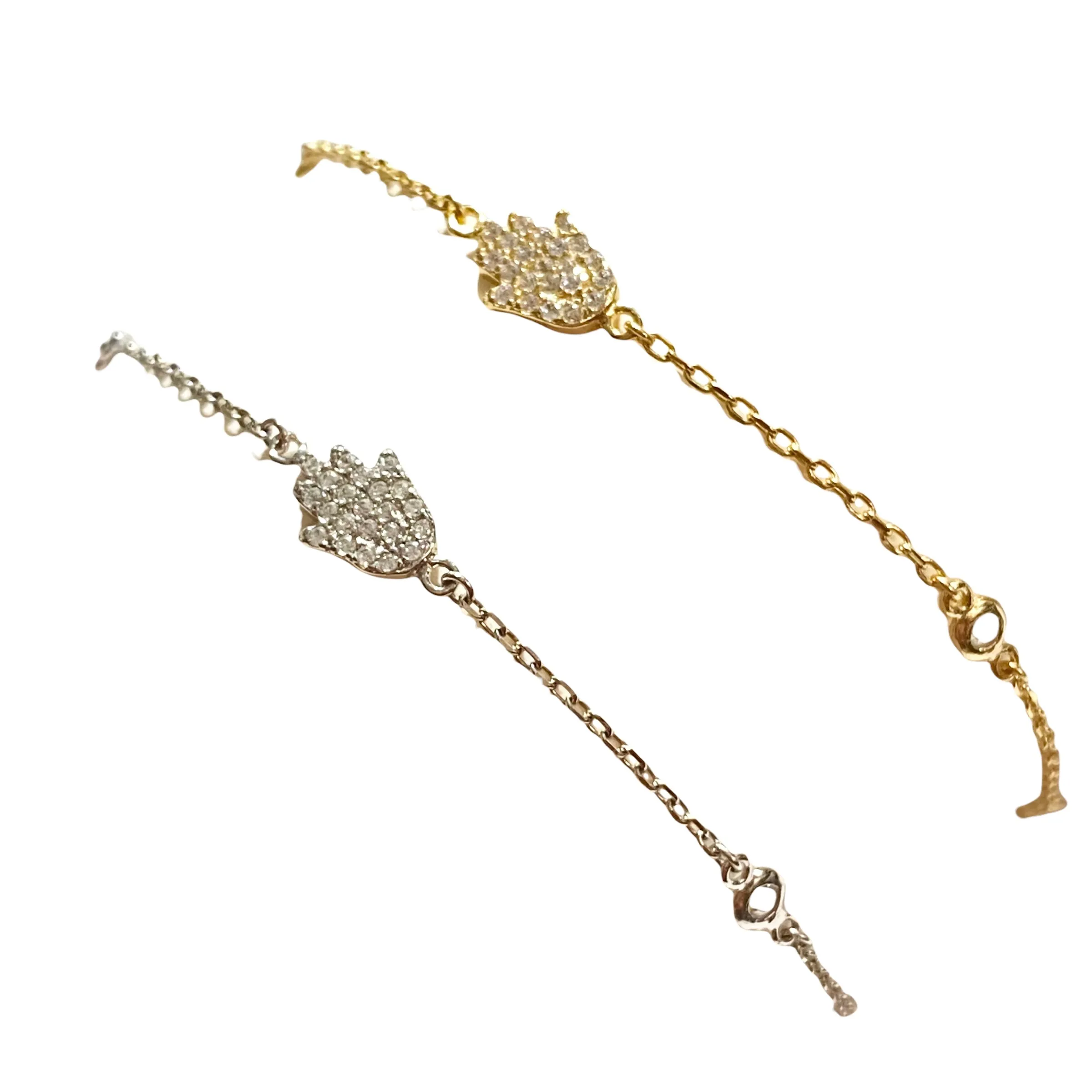 Hamsa Sparkle Bezel Bracelet