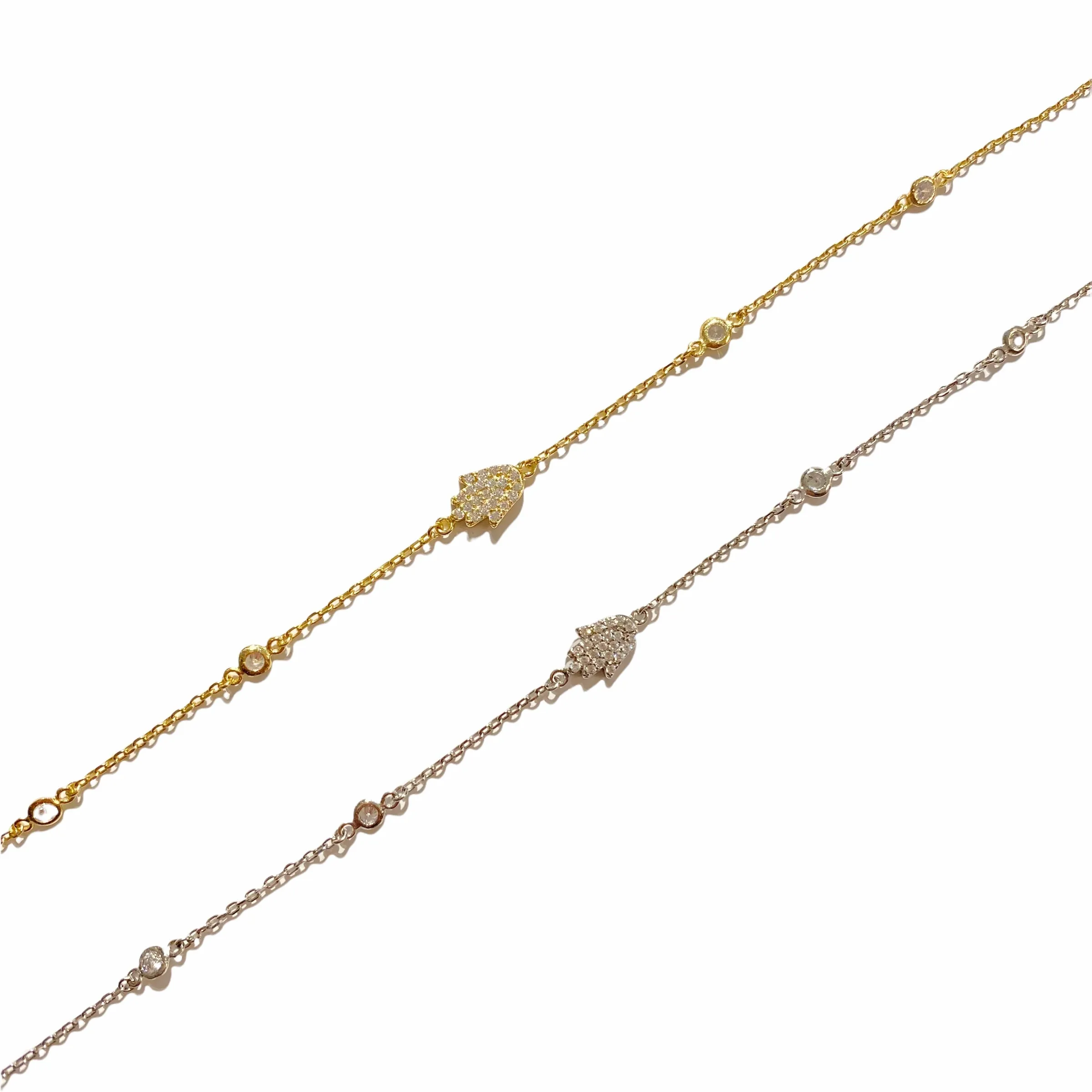 Hamsa Sparkle Bezel Bracelet