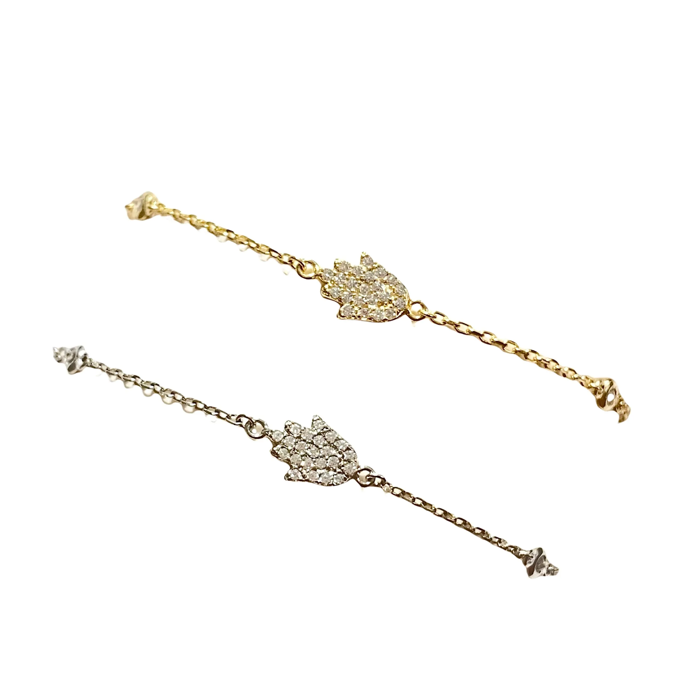 Hamsa Sparkle Bezel Bracelet