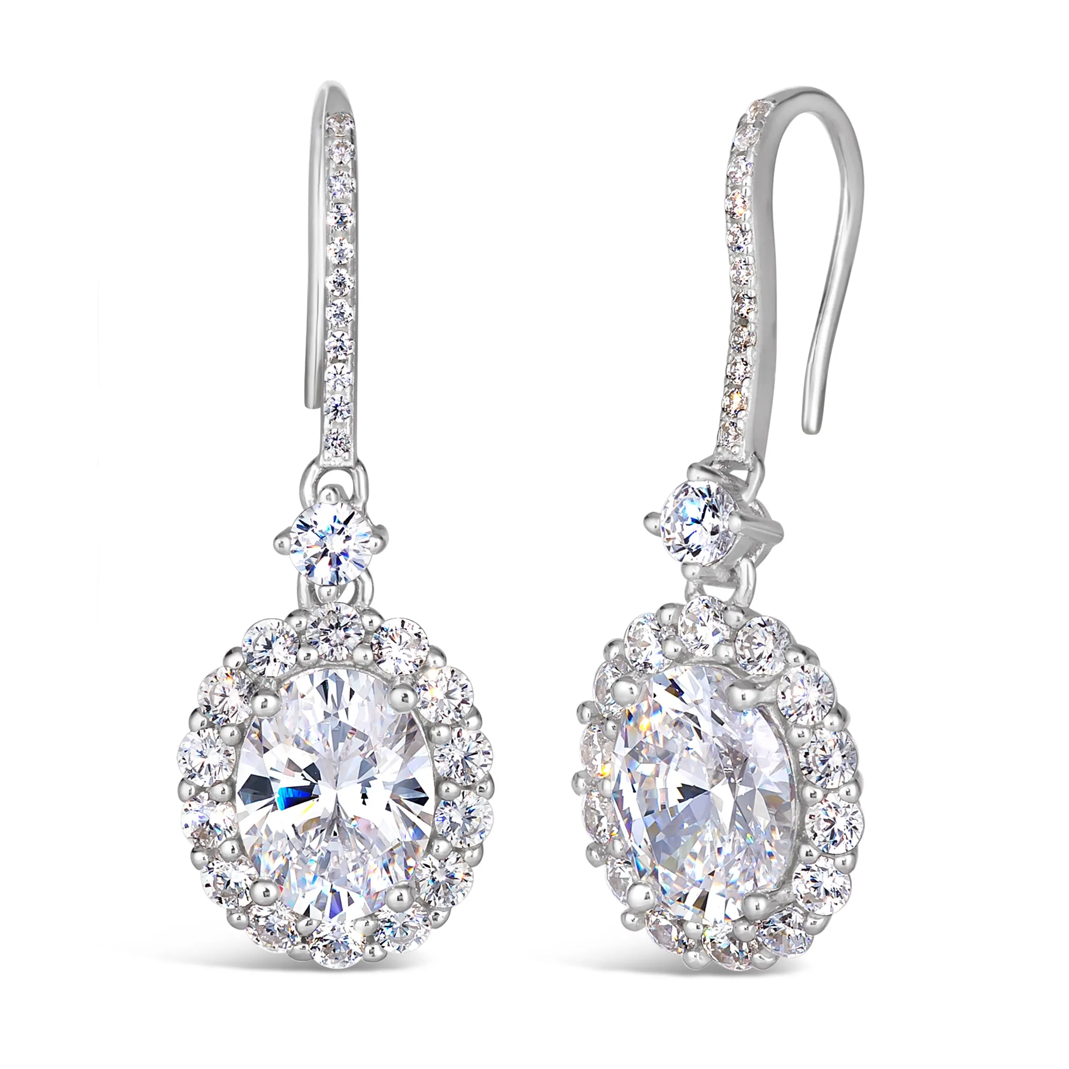 Kennedy Oval Crystalline Earrings