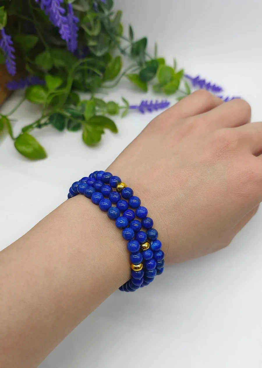 Lapis Lazuli AAA High Grade Beads Bracelet