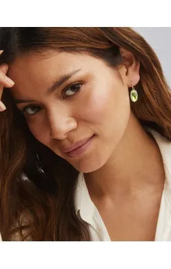Lee Drop Earrings Rhodium Ivory Mother Of Pearl