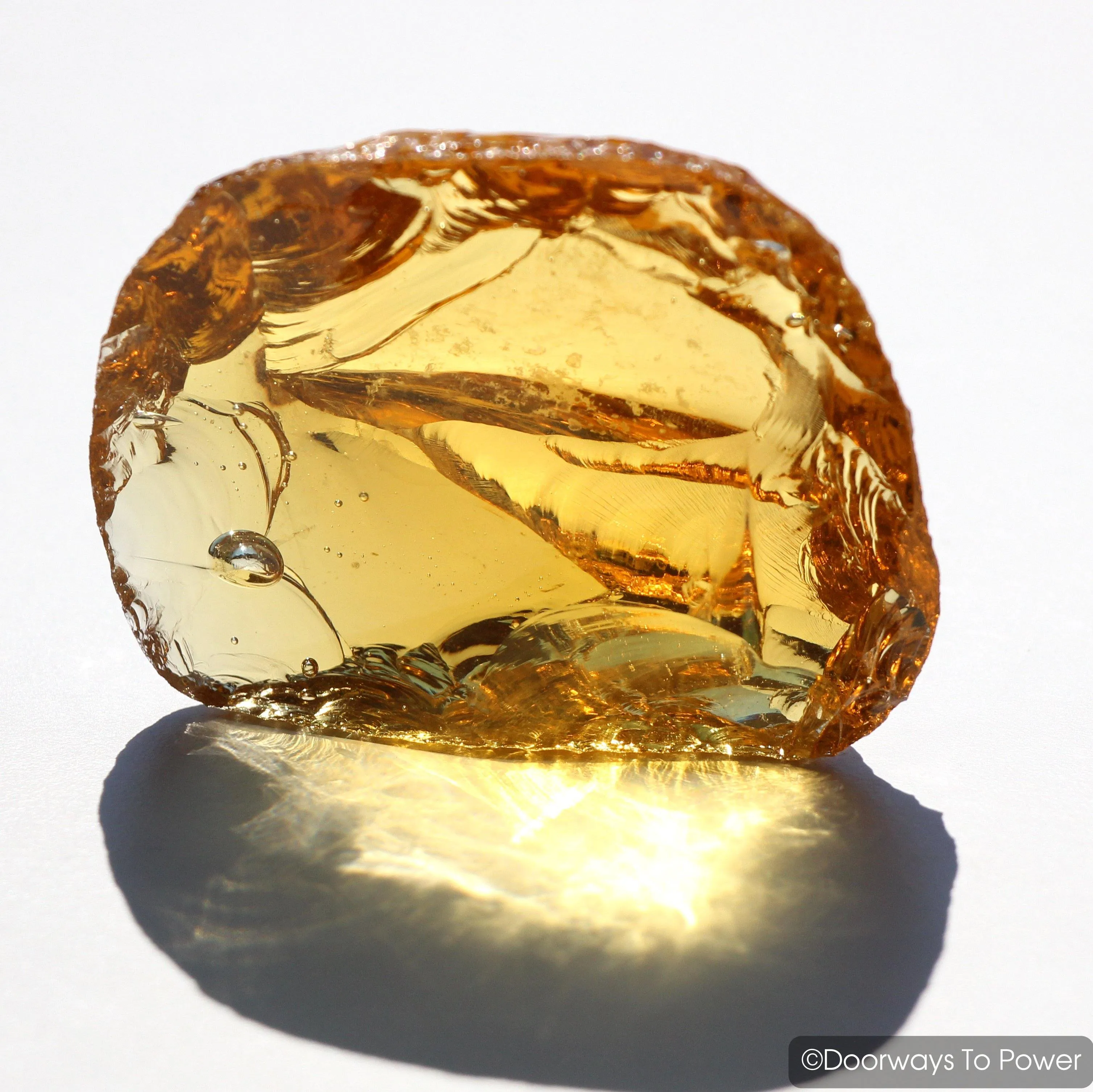 Lemurian Amber Andara Crystal 'Cosmos Glows from Within'