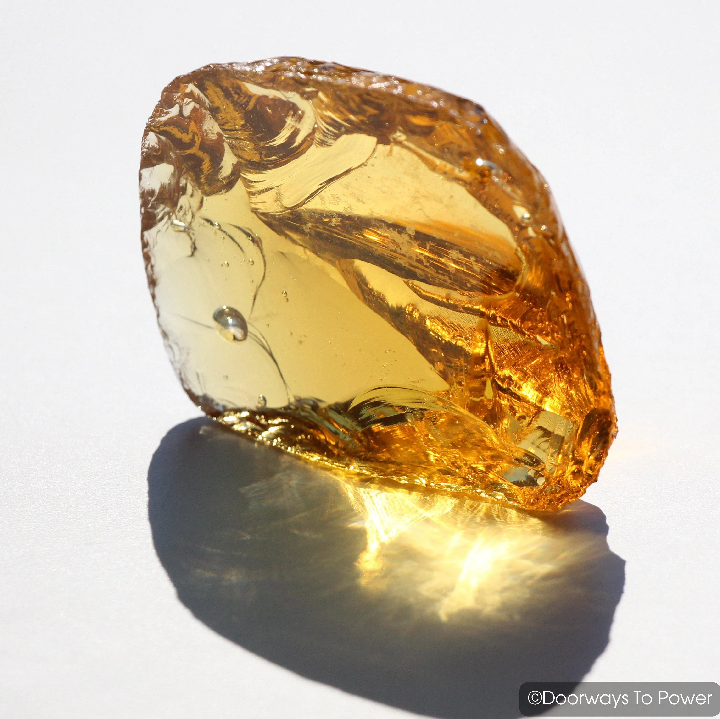 Lemurian Amber Andara Crystal 'Cosmos Glows from Within'