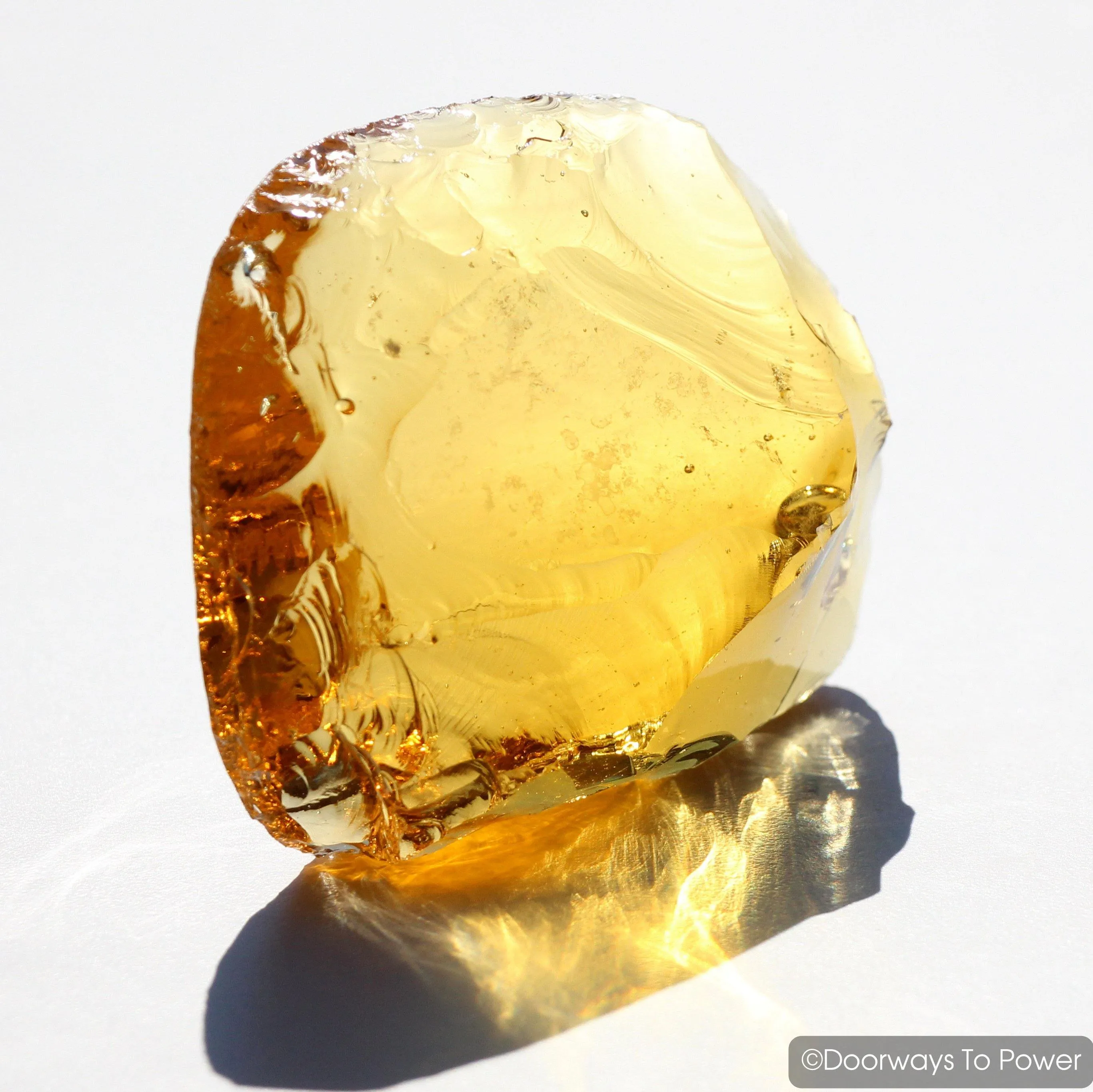 Lemurian Amber Andara Crystal 'Cosmos Glows from Within'