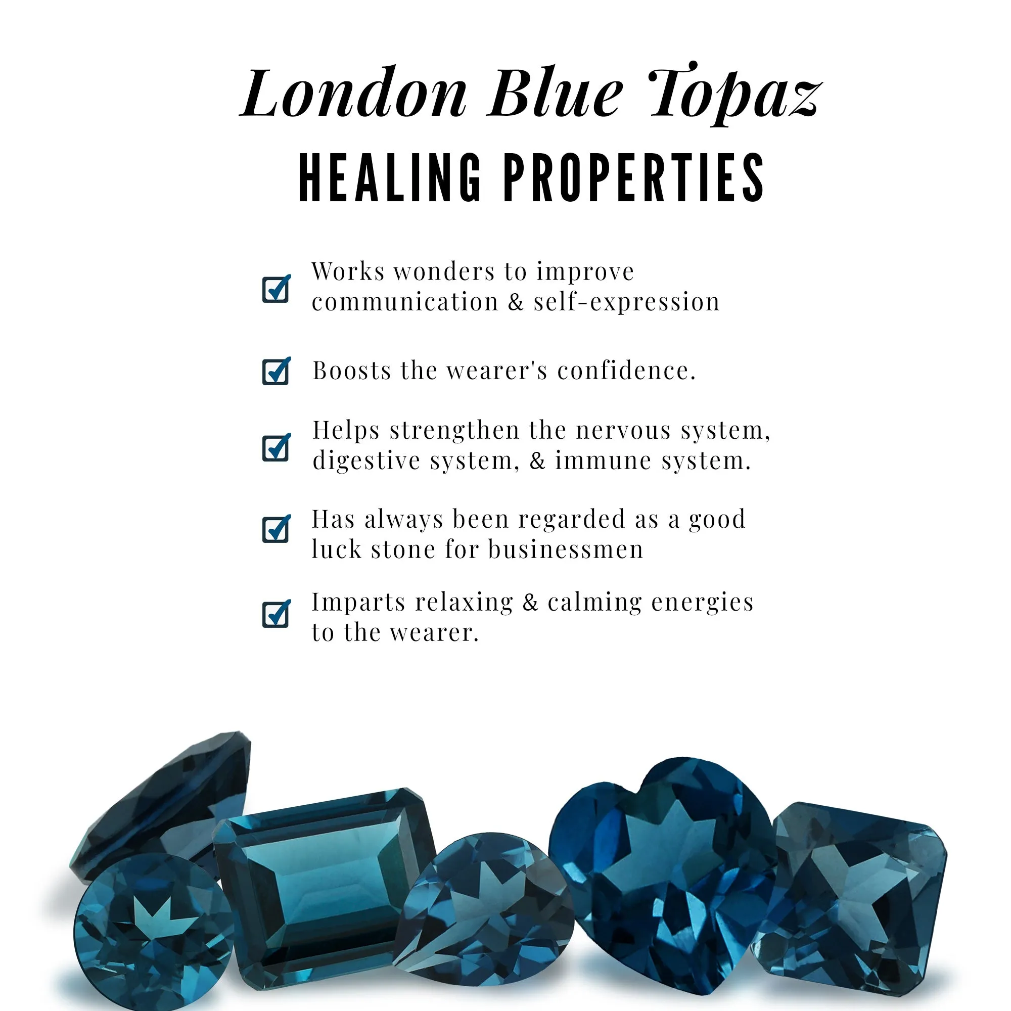 London Blue Topaz and Diamond Leaf Half Eternity Ring