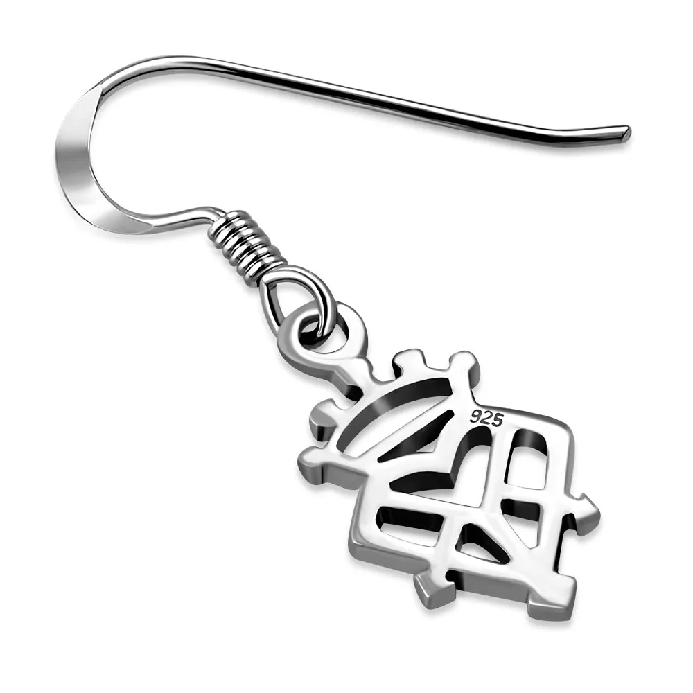 Luckenbooth Celtic Crown Sterling Silver Earrings