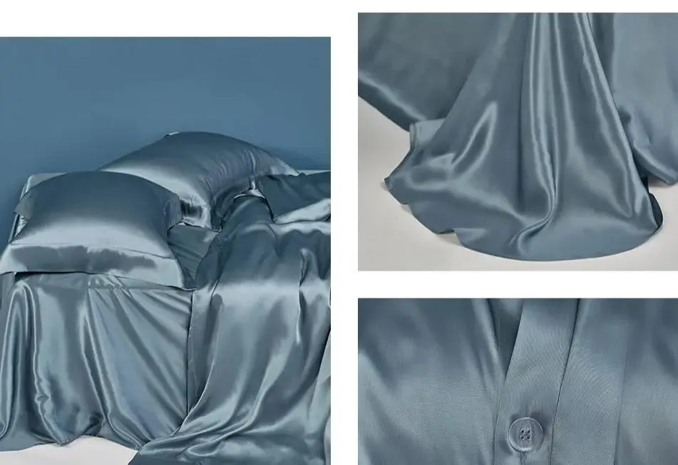 LuxeSilk Couture: Premium Mulberry Silk Bedding Set