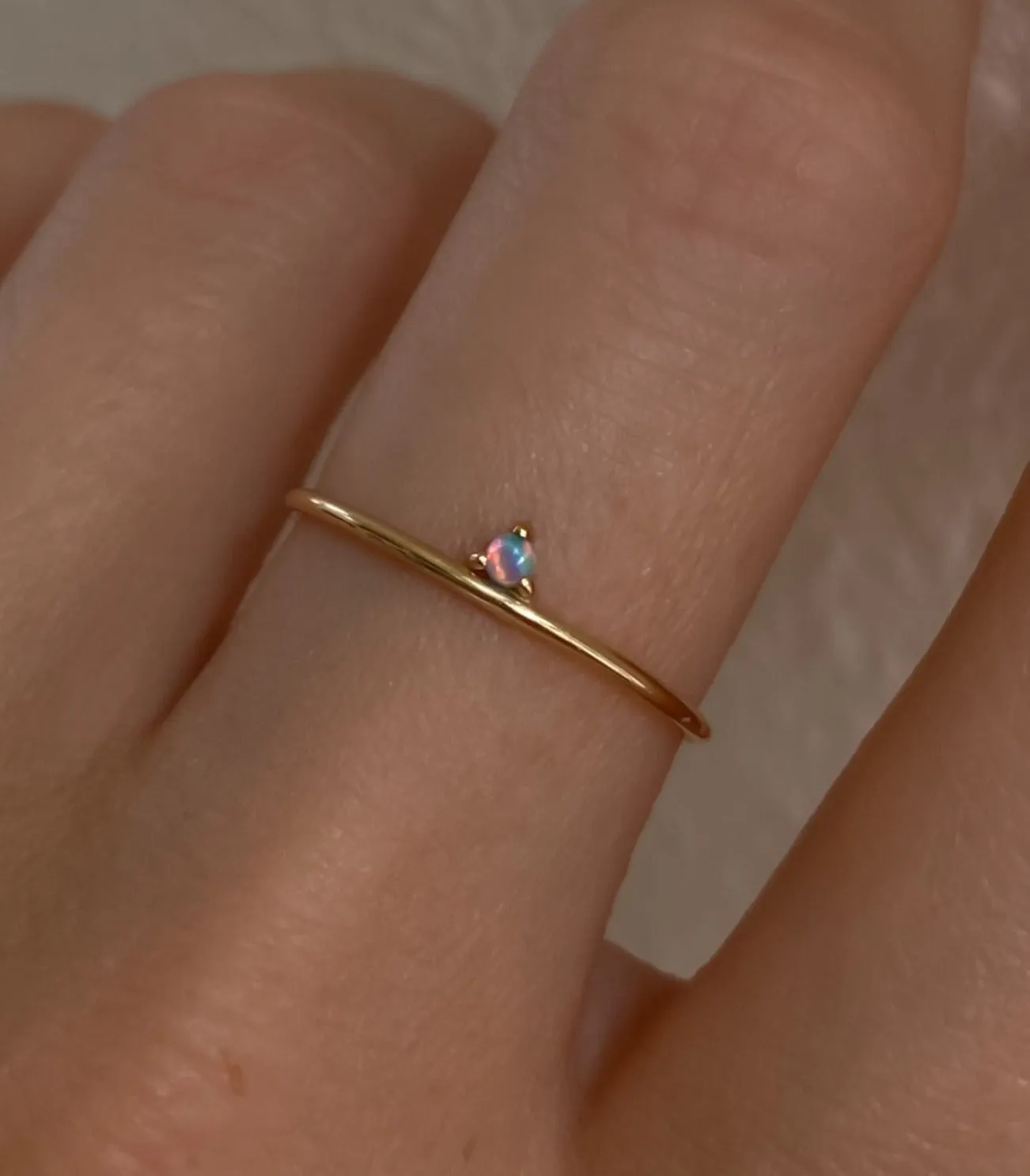 Mina Blue Opal Ring 14K Gold