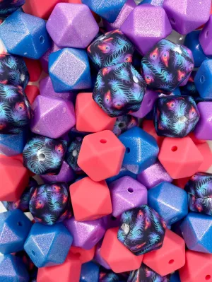 MIX-Peacock 14mm Hexagon #22