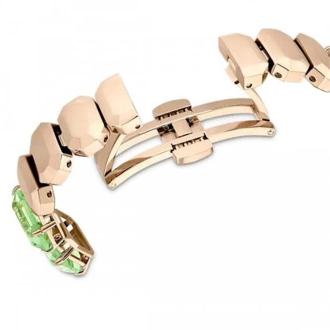 Octagon Cut Green Champagne Gold-tone Finish Watch 5630834