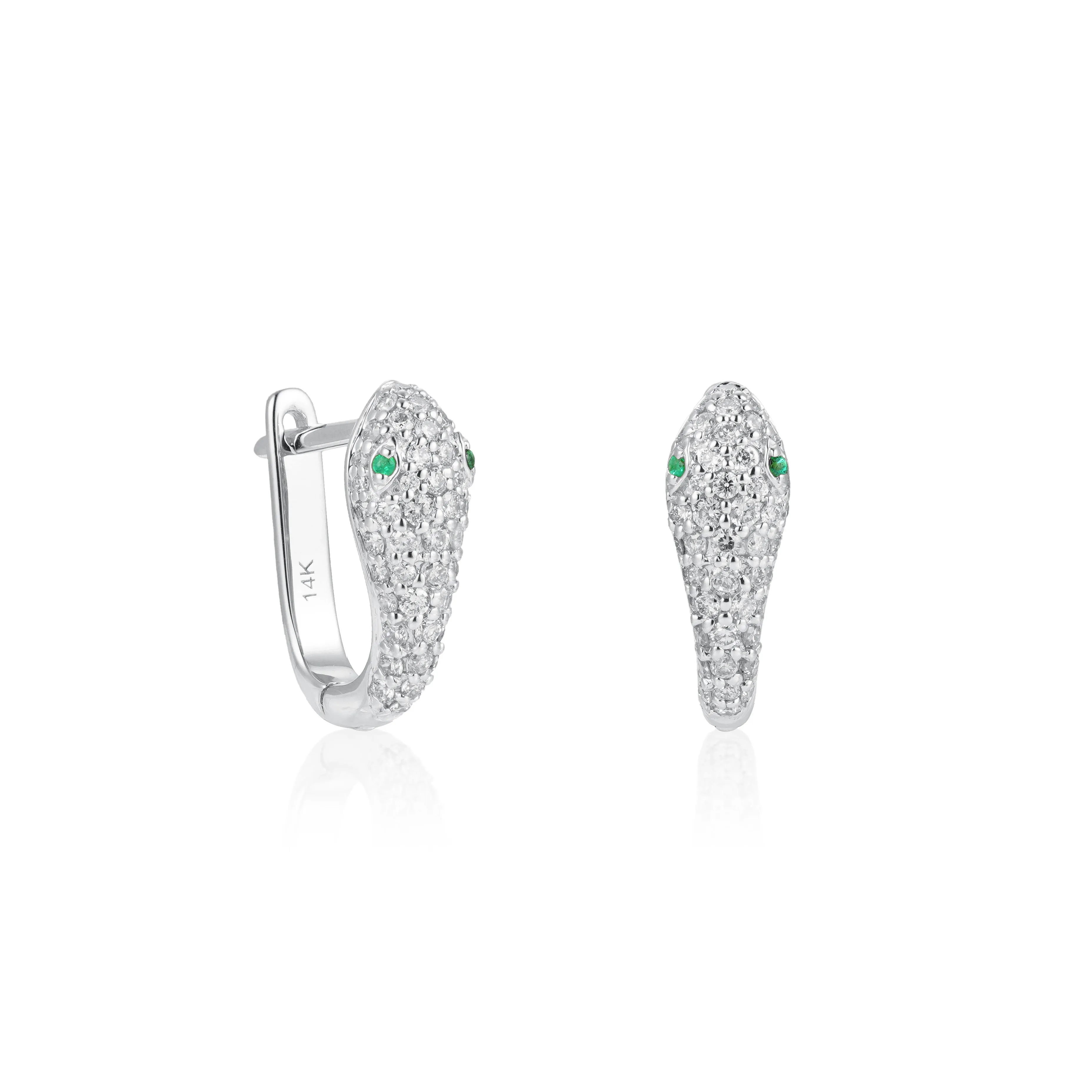 Orchid Gems Diamond Serpent Earrings