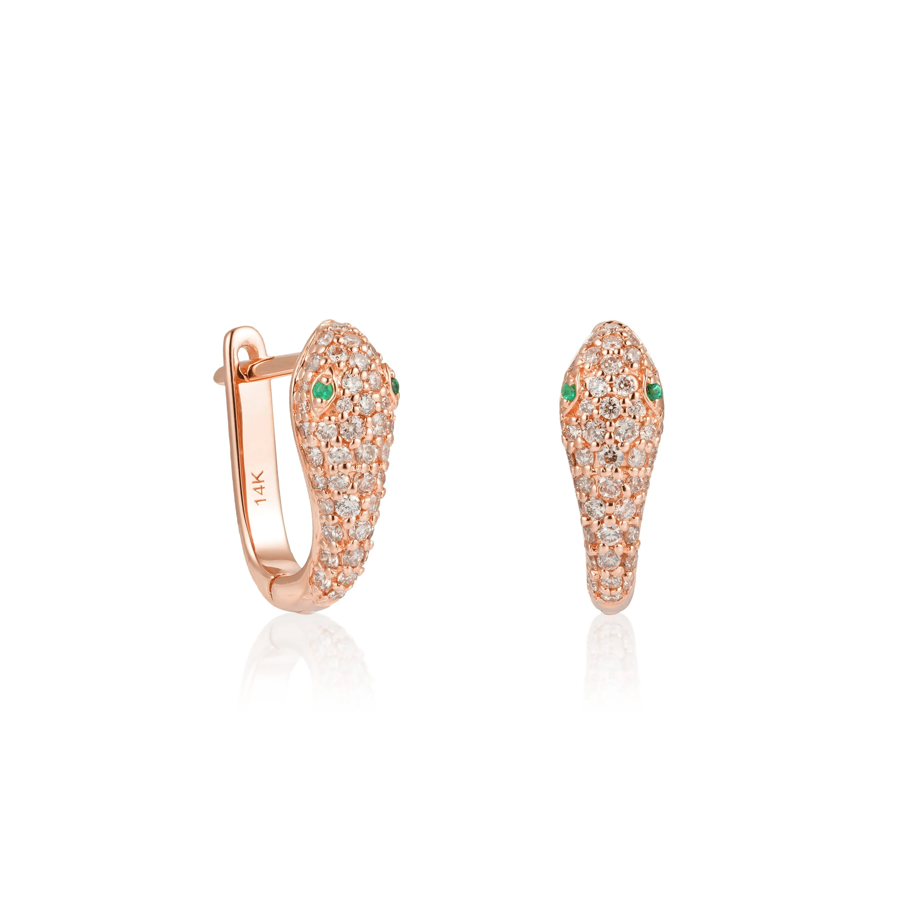 Orchid Gems Diamond Serpent Earrings