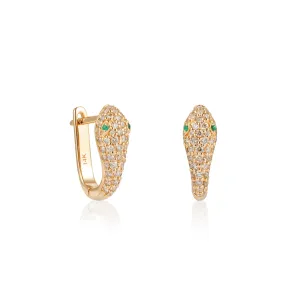 Orchid Gems Diamond Serpent Earrings