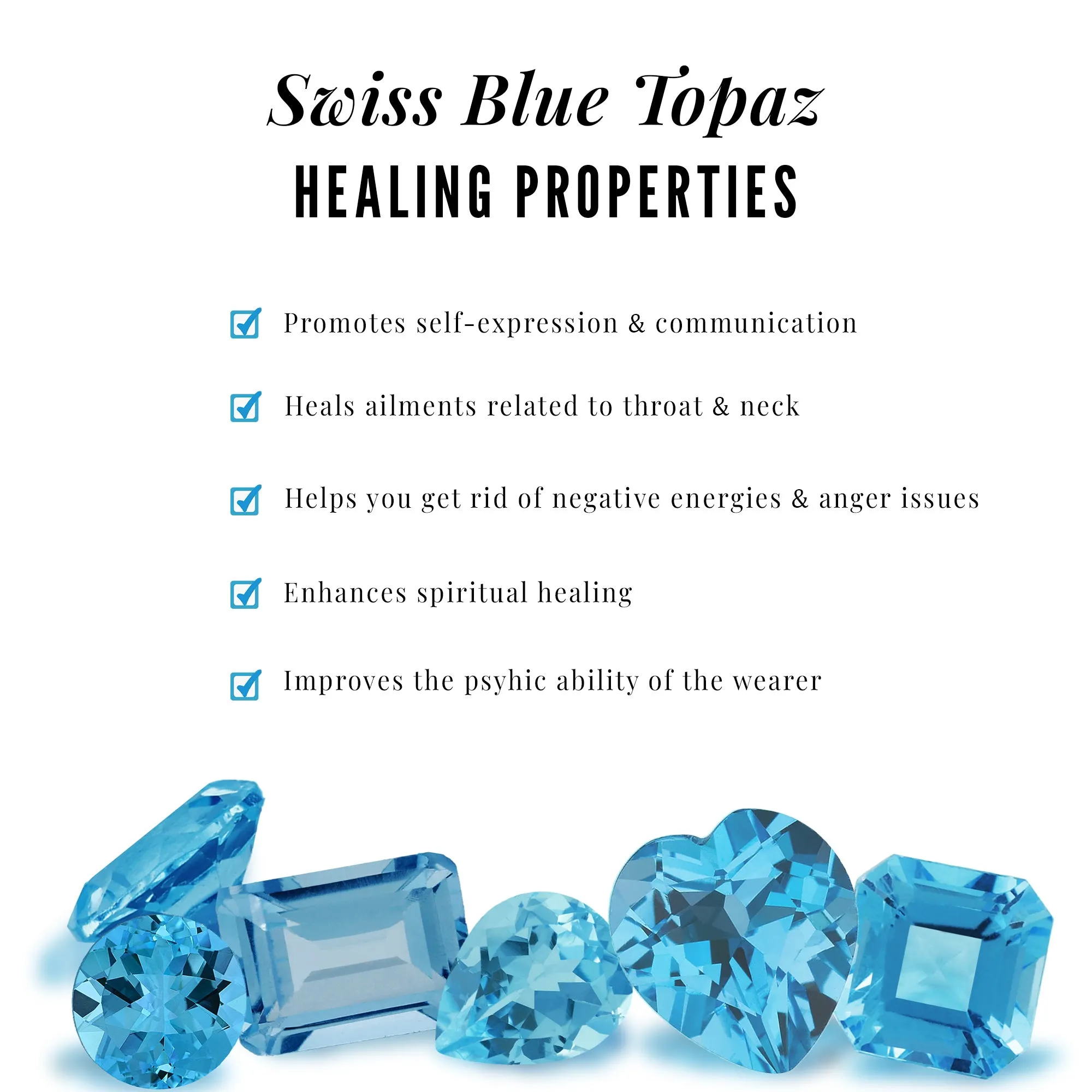 Oval Swiss Blue Topaz Cocktail Ring with Diamond