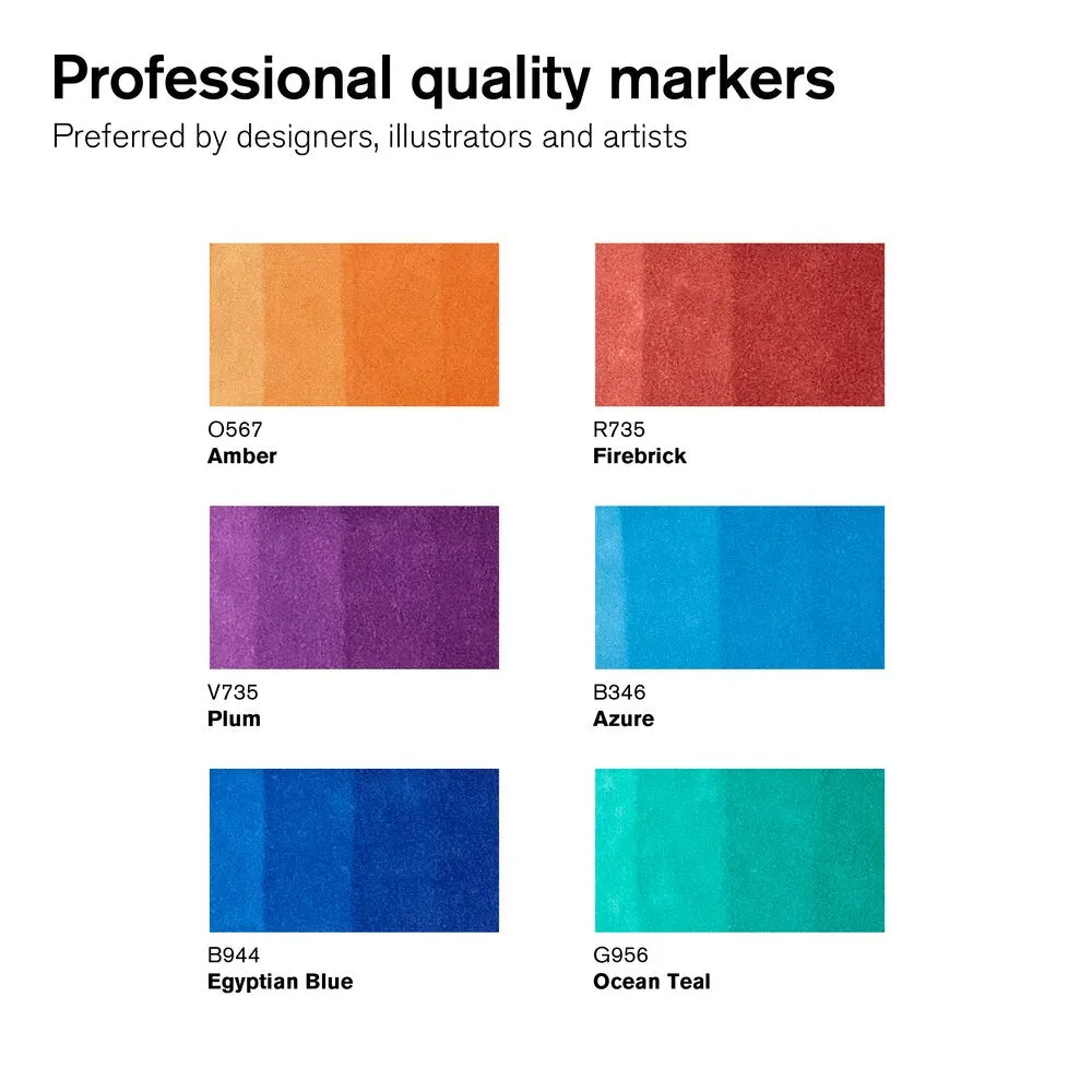 Promarker Brush 6 Rich Tones