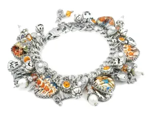 Pumpkins & Ghosts Halloween Pearl Bracelet