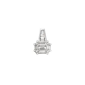 Puzzle Emerald Diamond Single Earring