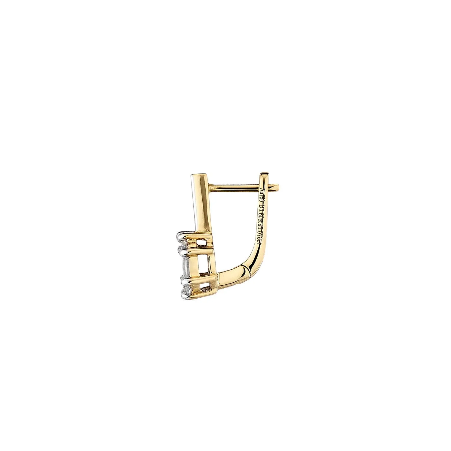 Puzzle Emerald Diamond Single Earring