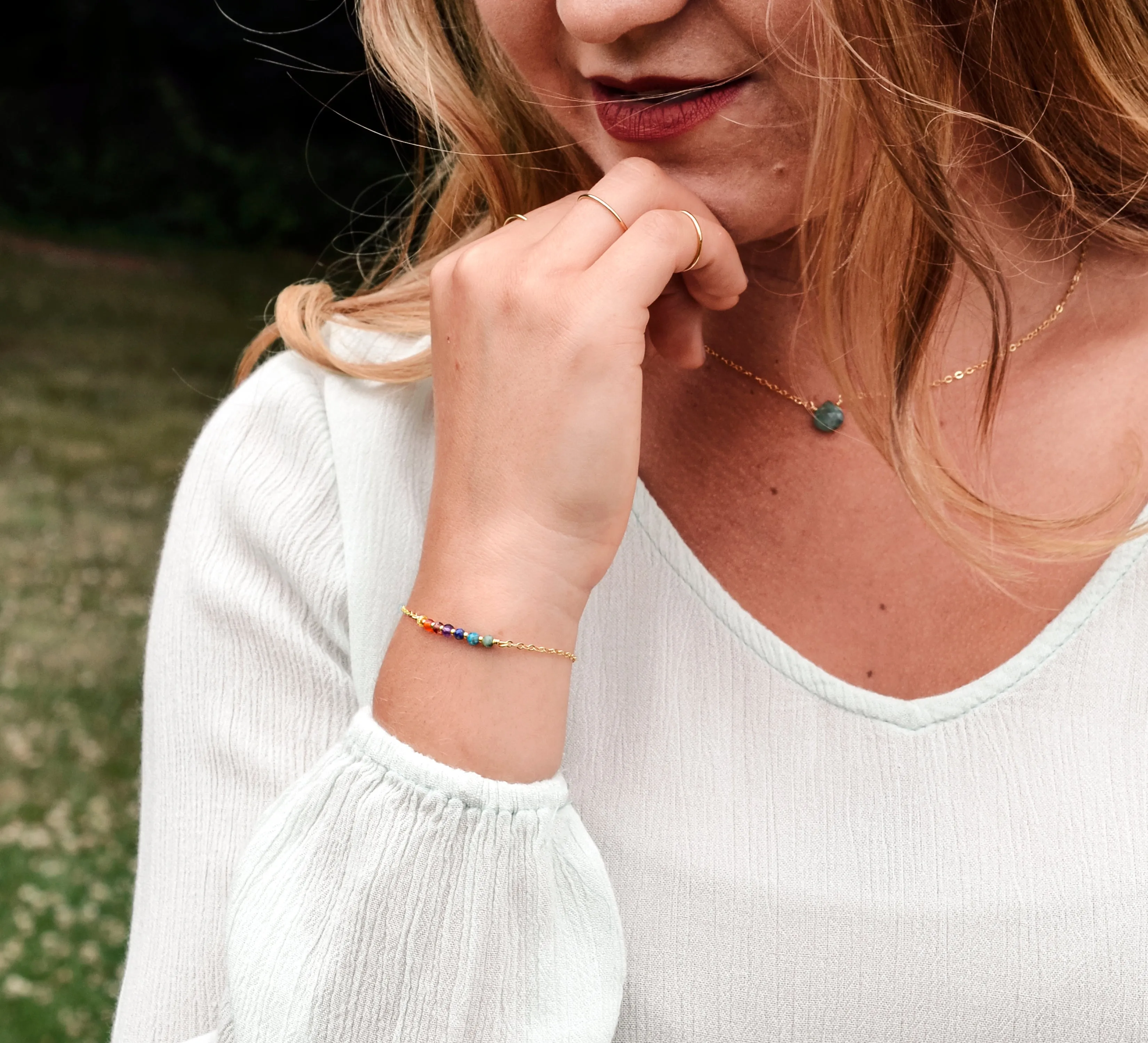Rainbow Chakra Gemstone Bracelet