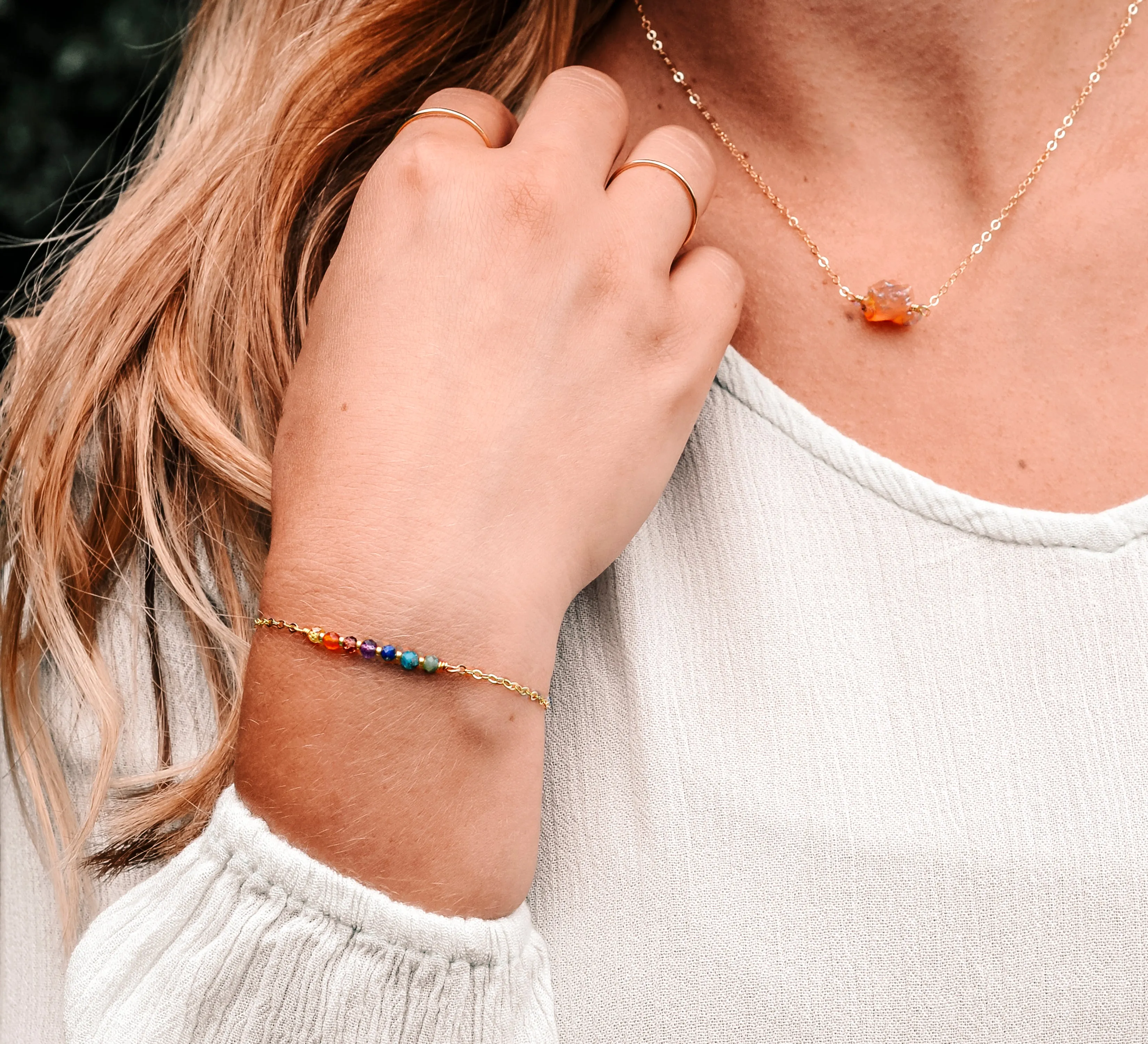 Rainbow Chakra Gemstone Bracelet