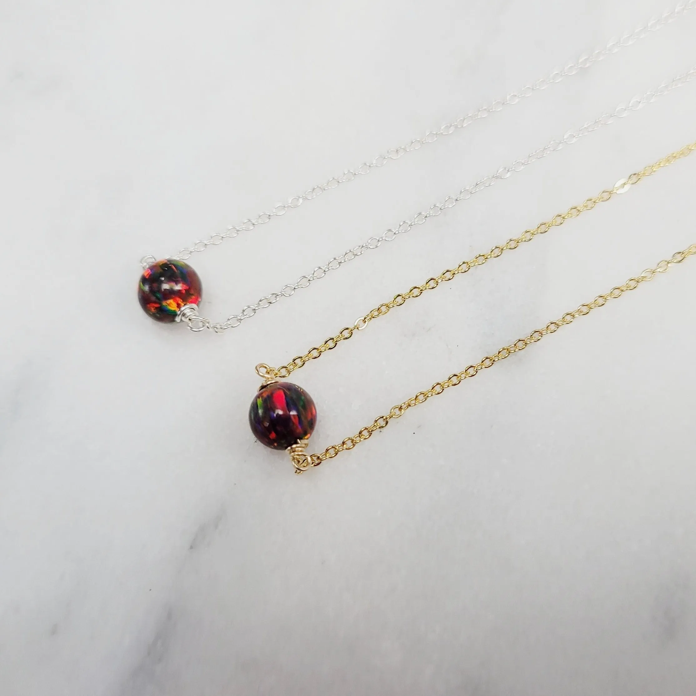 Red Fire Opal Necklace
