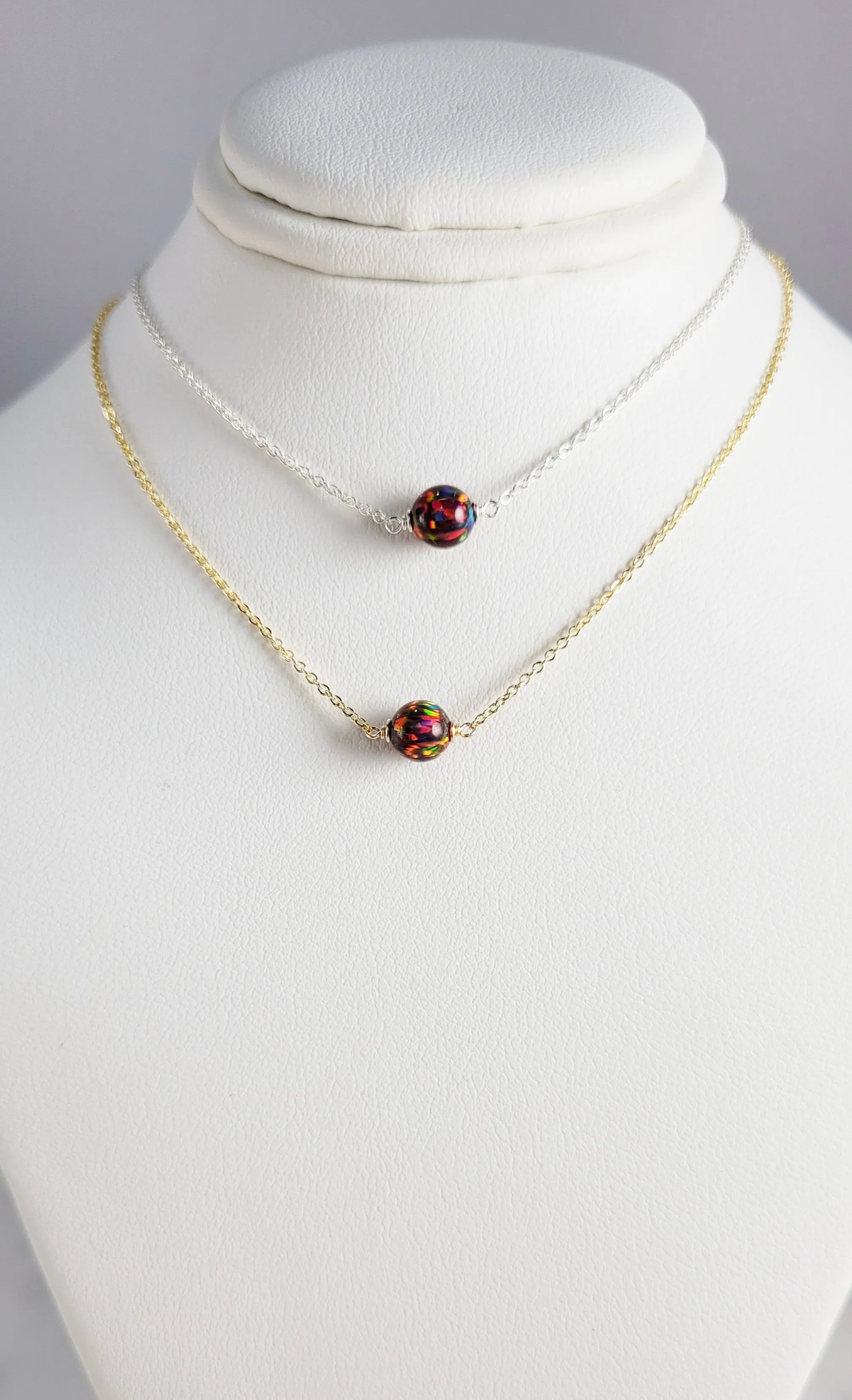 Red Fire Opal Necklace
