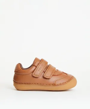 Rocket Tan Leather First Walker Trainer