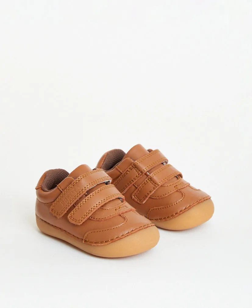 Rocket Tan Leather First Walker Trainer