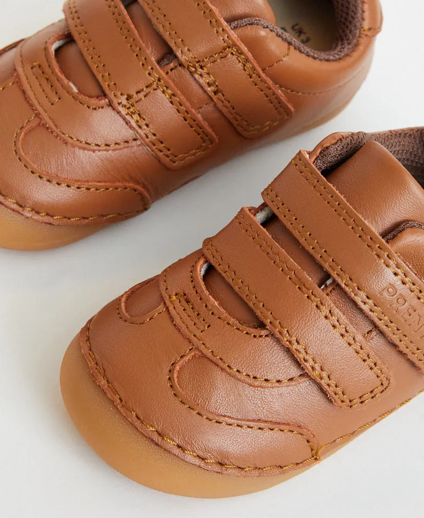 Rocket Tan Leather First Walker Trainer