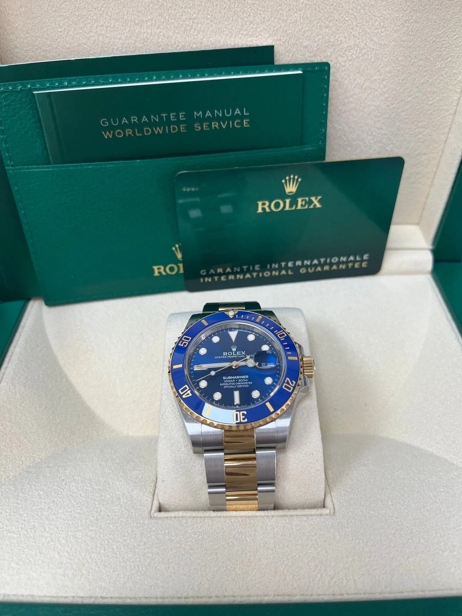 Rolex Submariner Two-Tone Yellow Gold & Steel Rolesor - Blue Dial Ceramic Bezel (Ref# 126613LB)