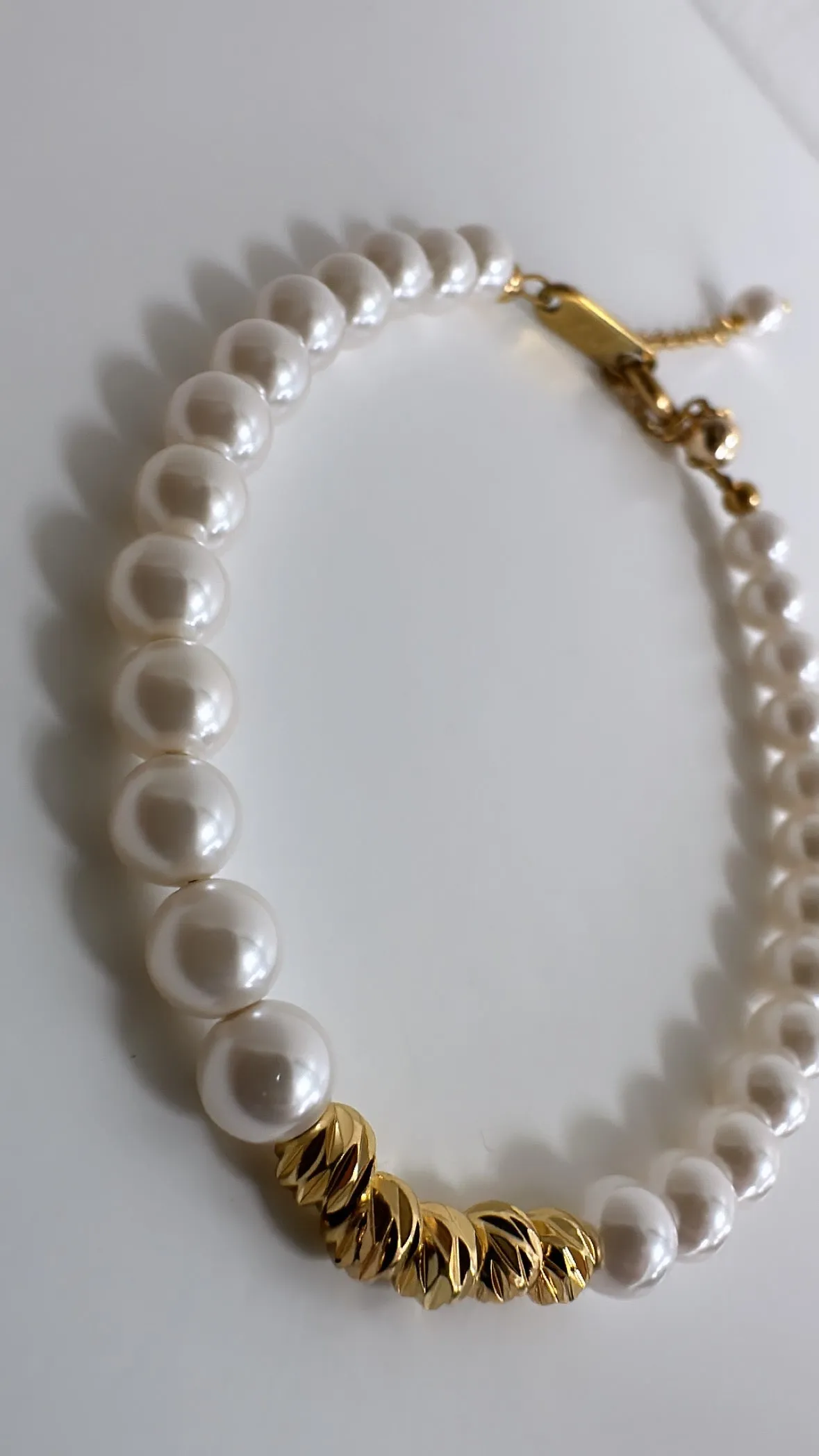 Ruby - Pearl Gold Bracelet