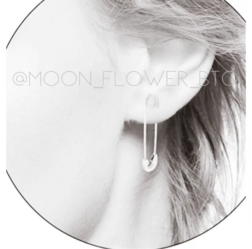 Silver Safety Pin Earrings