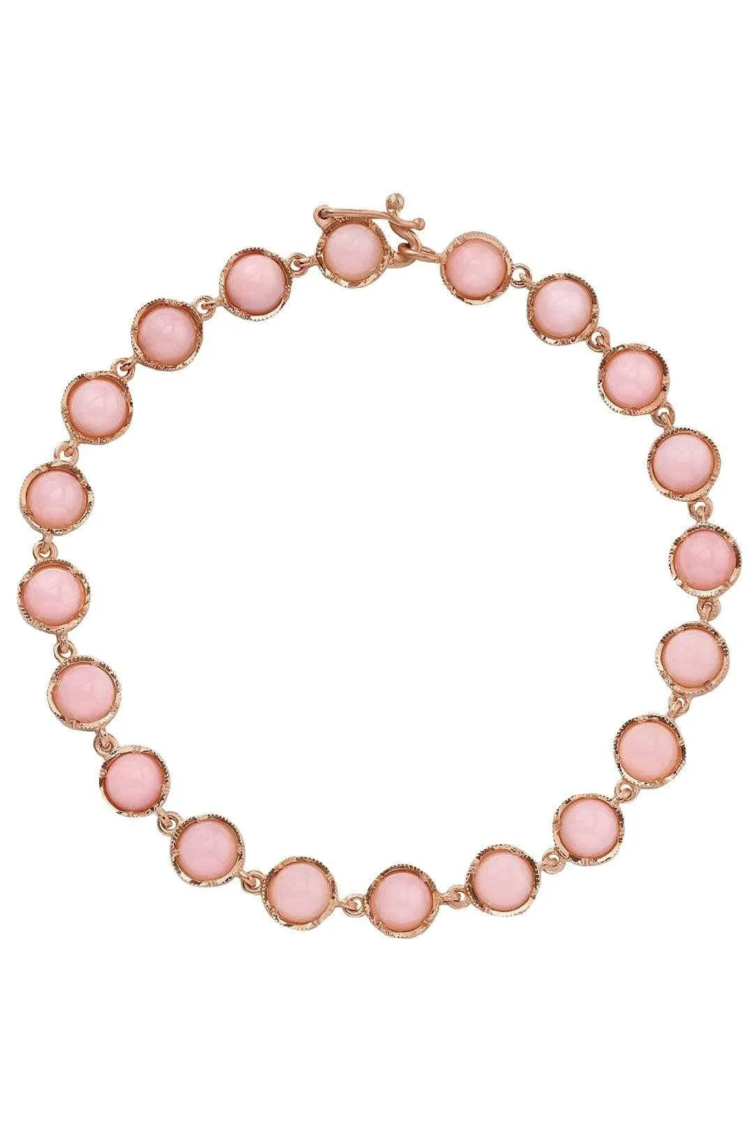 Small Classic Pink Opal Link Bracelet