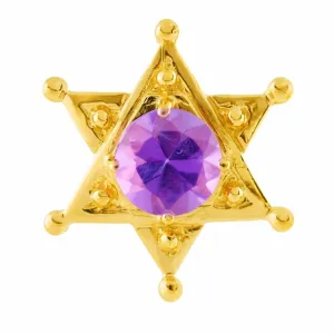 Star Of David With Gem Stone