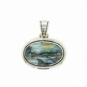 Sterling Silver & Peruvian Andean Opal Oval Pendant