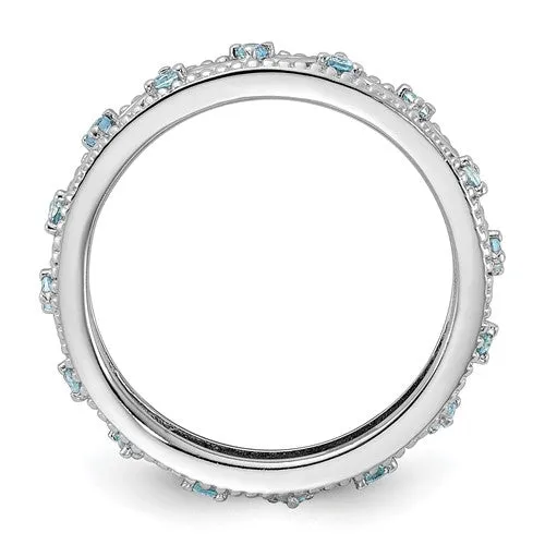Sterling Silver Stackable Expressions Sky Blue Topaz Ring