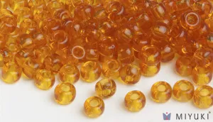 Transparent Amber Glass Beads