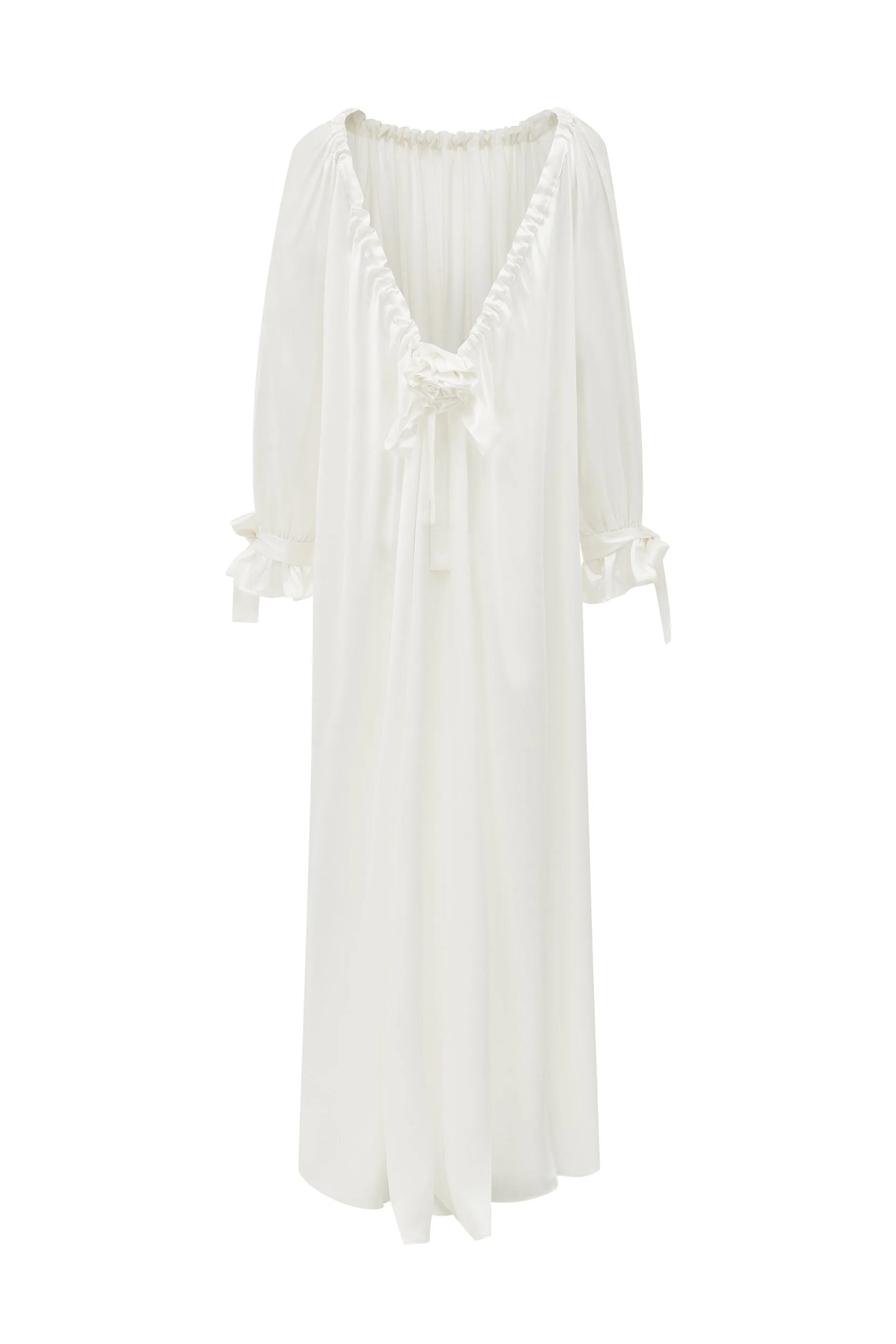 Tuscan Sun Bridal Silk Train Robe