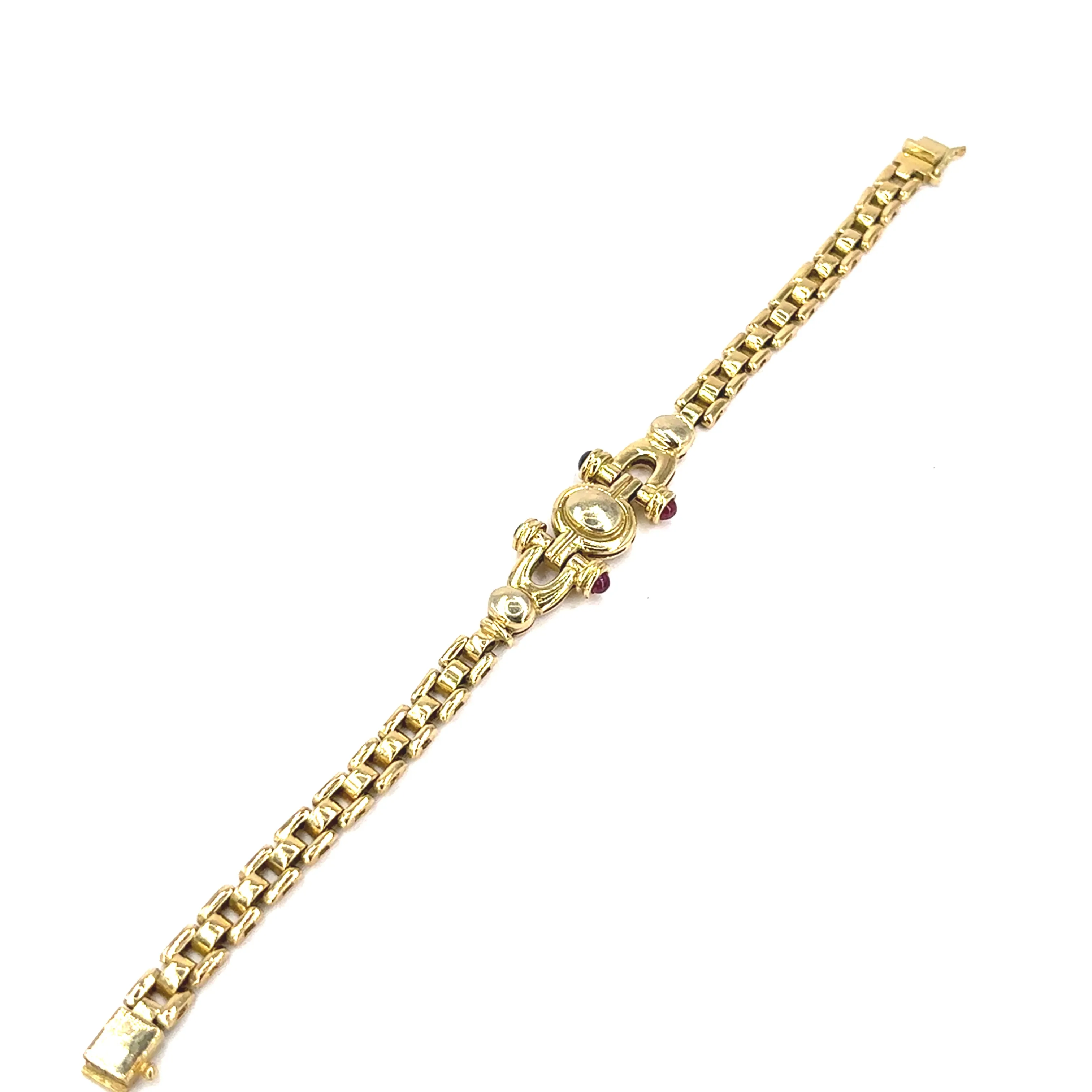 Women’s 14ct Yellow Gold Bracelet- Ruby & Sapphire 24.5g