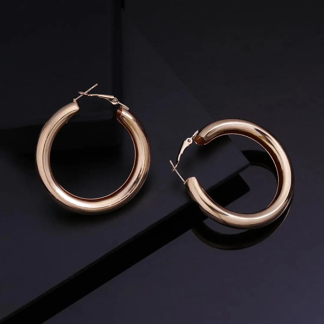 Yellow Chimes Earrings for Women and Girls I Fashion Golden Hoop Earrings for Women | Gold Plated Hoops Earrings I Birthday Gift For Girls and Women Anniversary Gift for Wife